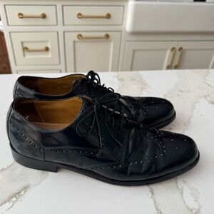 Cole Haan Black Leather Wingtip Oxfords Leather Size 11M